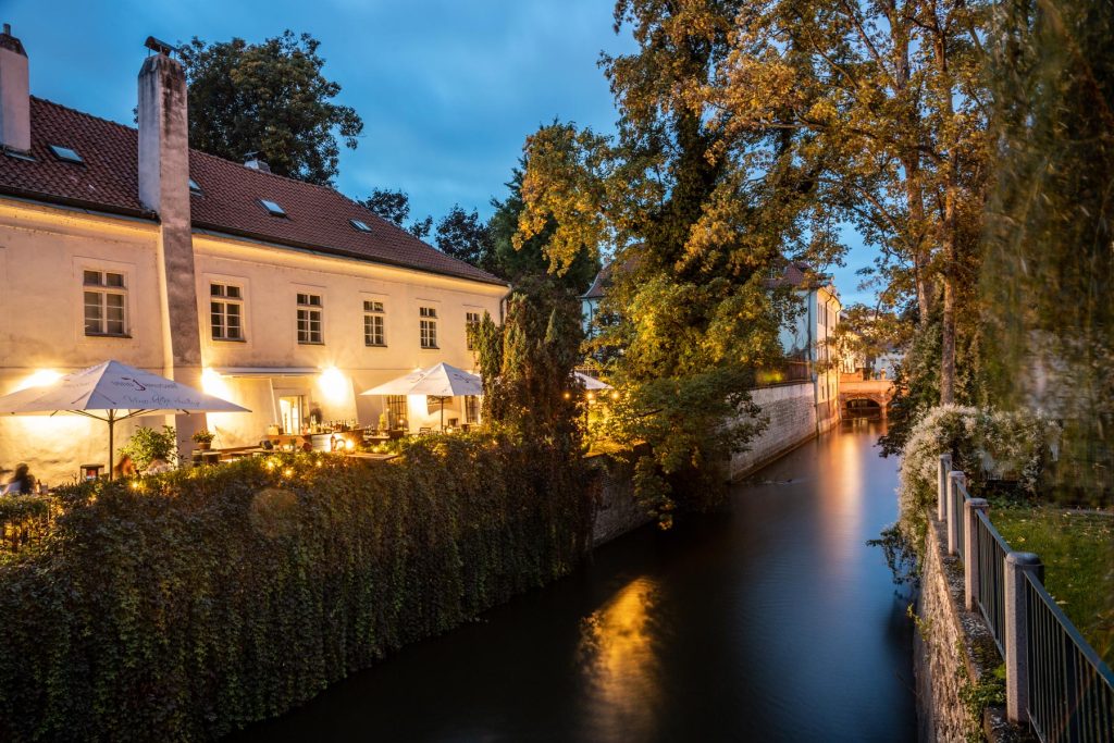 On the Čertovka, or Devil’s Canal, at night