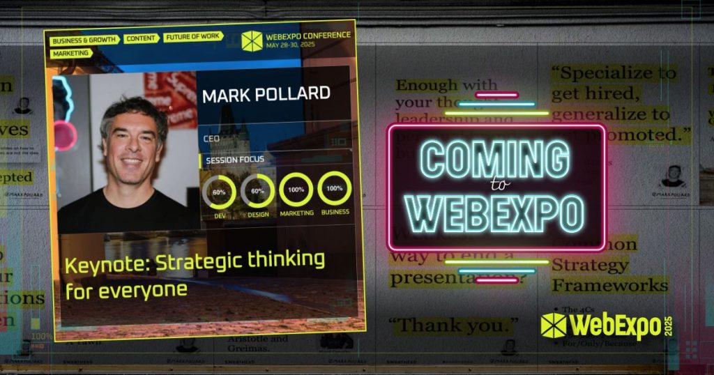 Mark Pollard coming to WebExpo